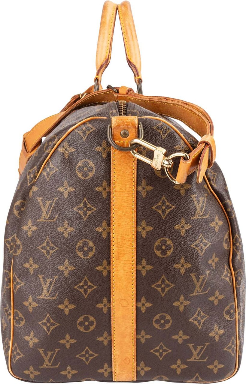 Louis Vuitton Louis Vuitton Monogram Canvas Keepall 55 Bandoulière Travel Bag Bruin