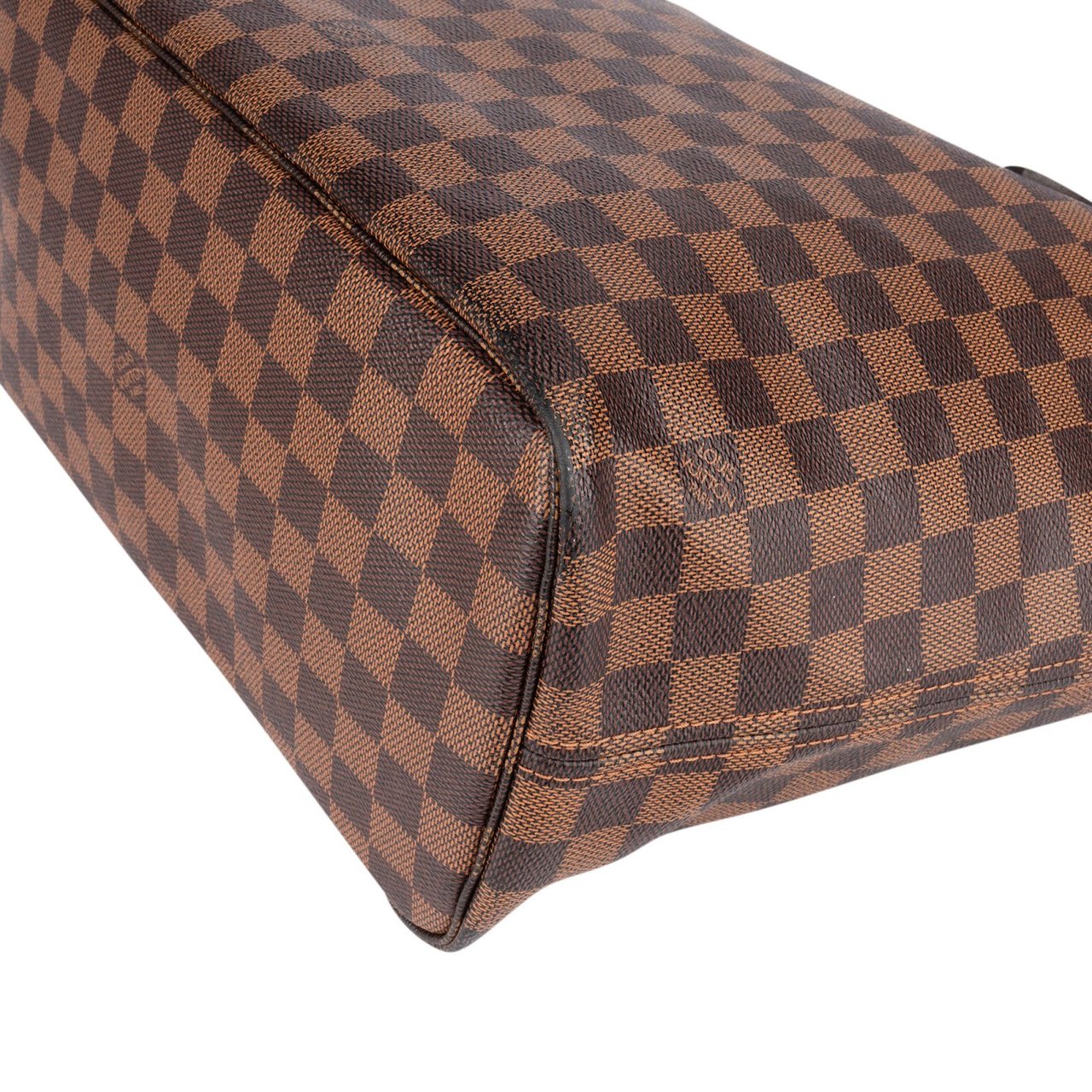 Louis Vuitton Monogram Damier Ebene Neverfull MM Shoulder Bag Bruin