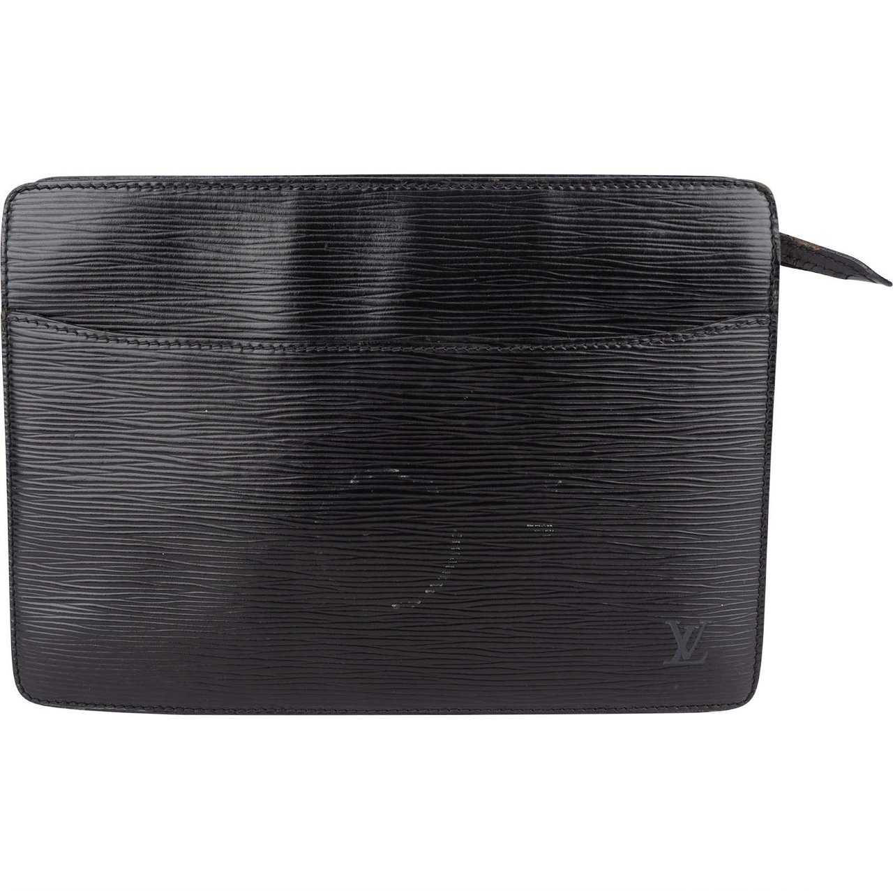Louis Vuitton Louis Vuitton Noir Epi Leather Pochette Homme Clutch Zwart