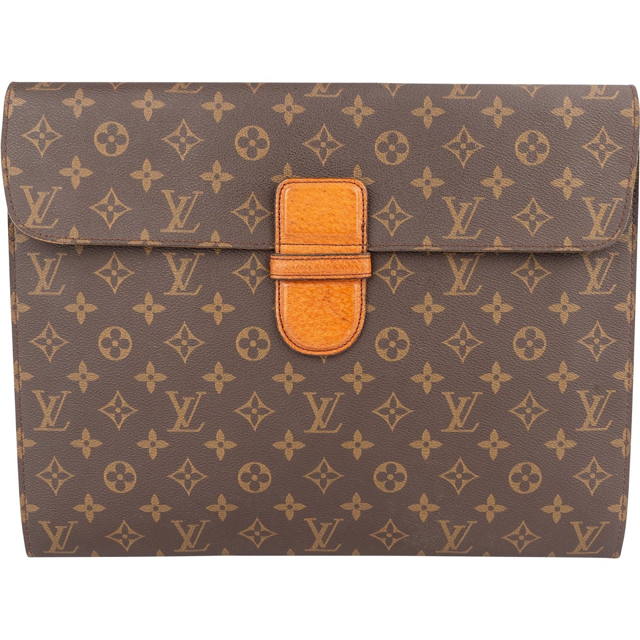Louis Vuitton Louis Vuitton Monogram Canvas Porte-Documents Laptop Clutch Bruin