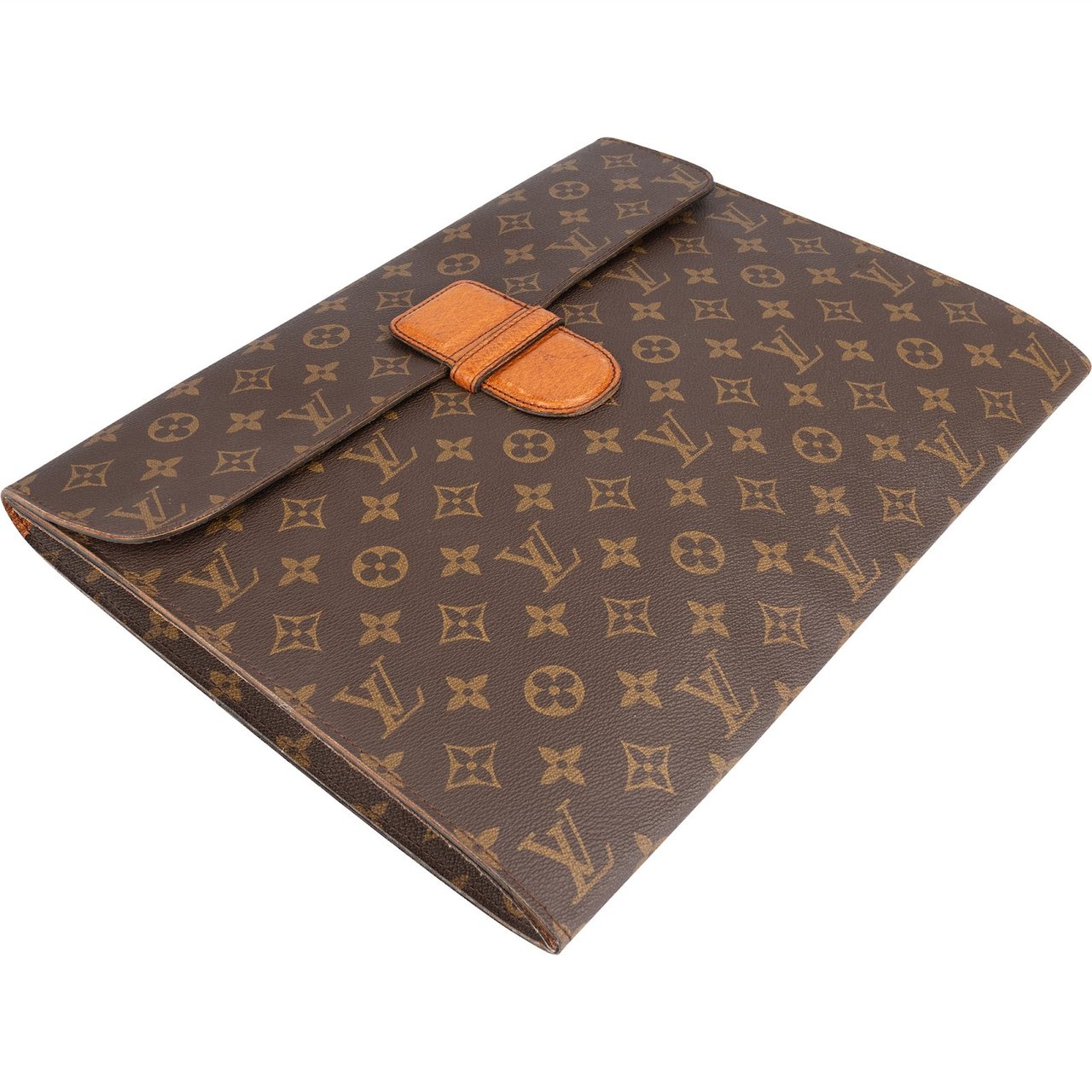 Louis Vuitton Louis Vuitton Monogram Canvas Porte-Documents Laptop Clutch Bruin