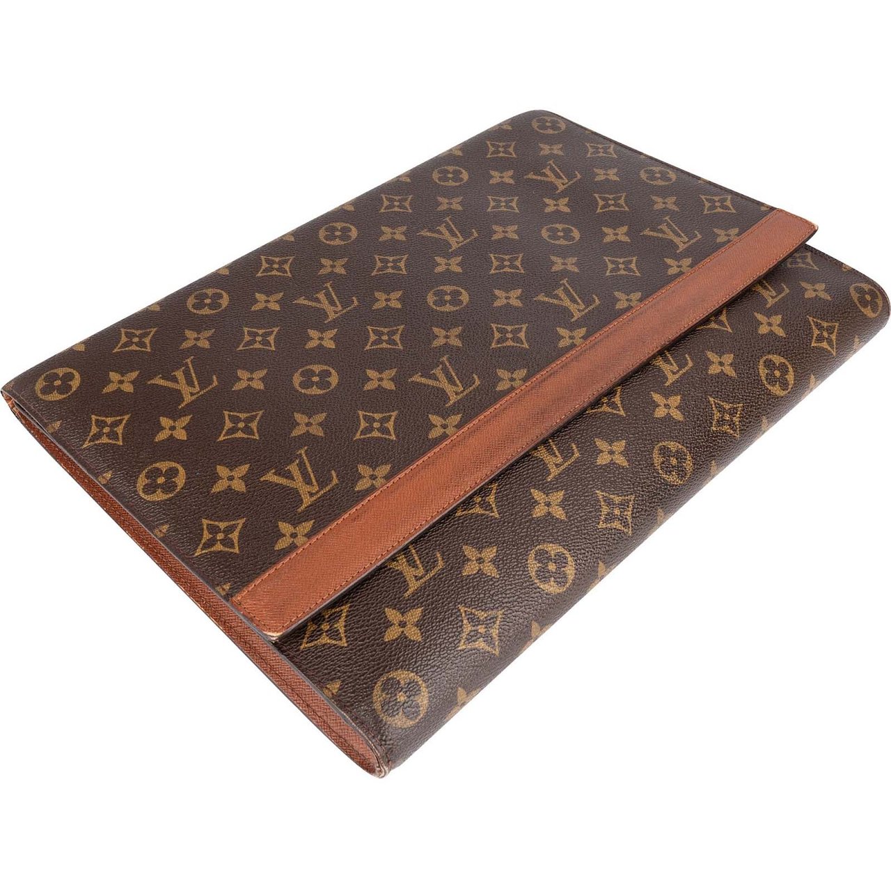 Louis Vuitton Louis Vuitton Monogram Canvas Porte Documents Laptop Clutch Bruin