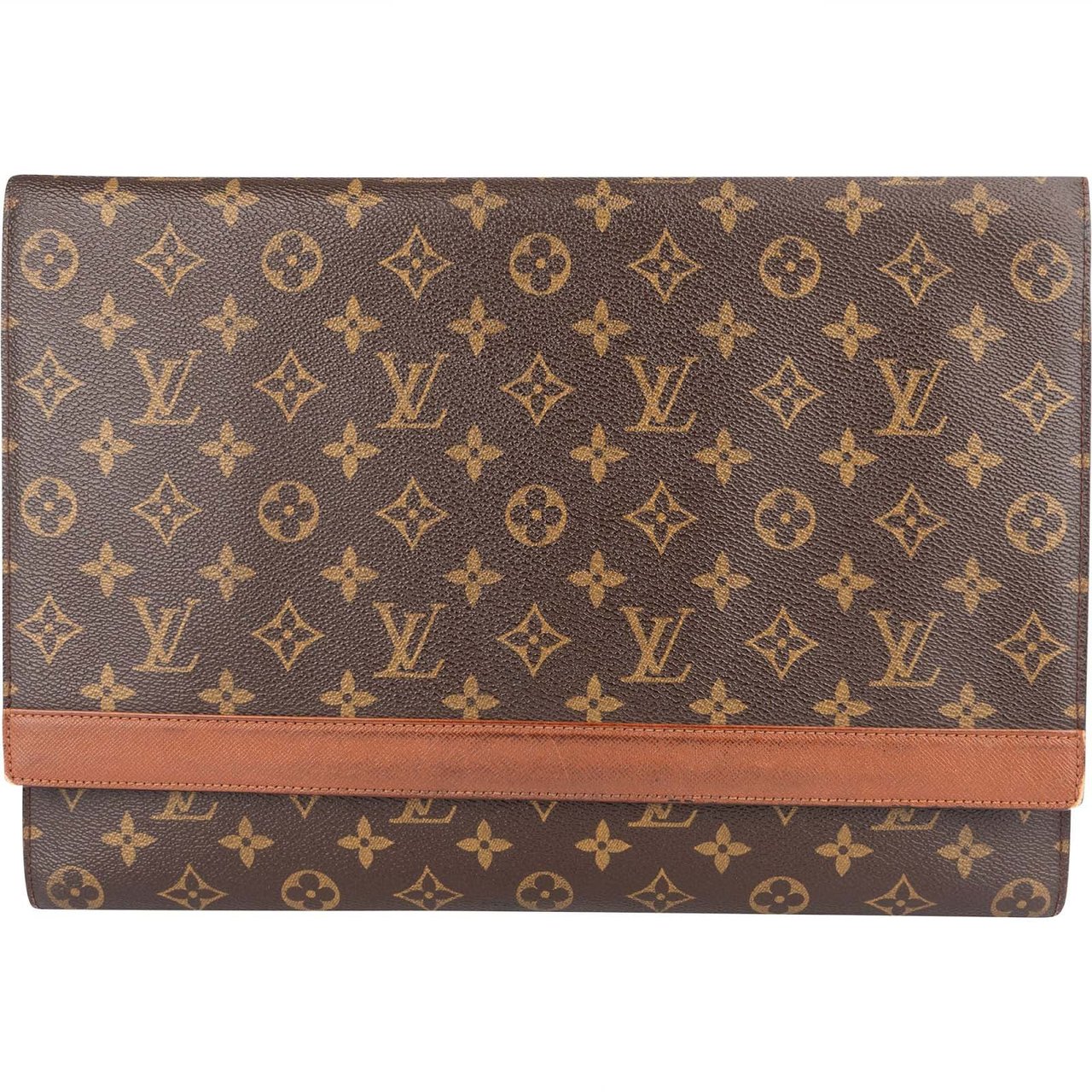 Louis Vuitton Louis Vuitton Monogram Canvas Porte Documents Laptop Clutch Bruin