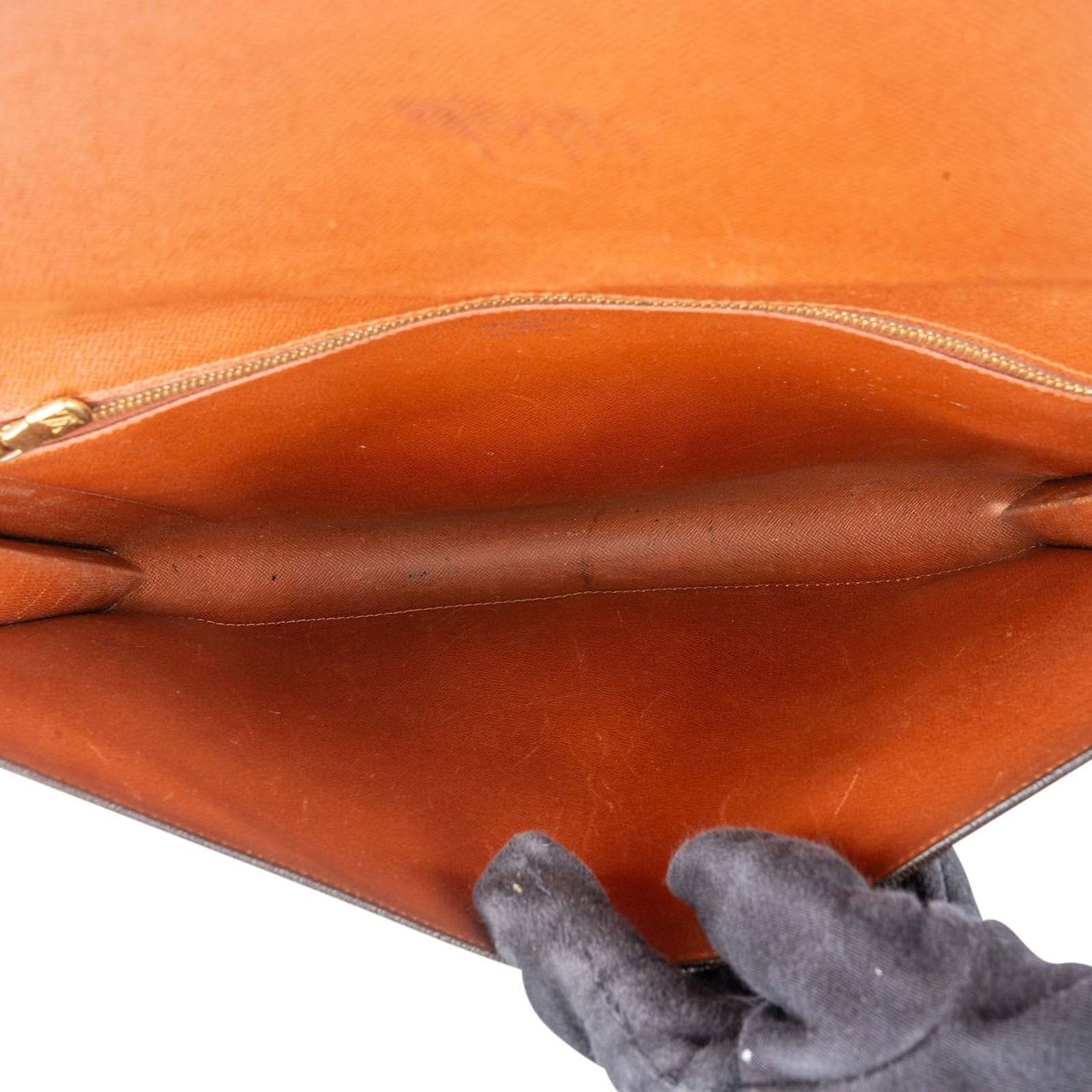 Louis Vuitton Louis Vuitton Monogram Canvas Porte Documents Laptop Clutch Bruin