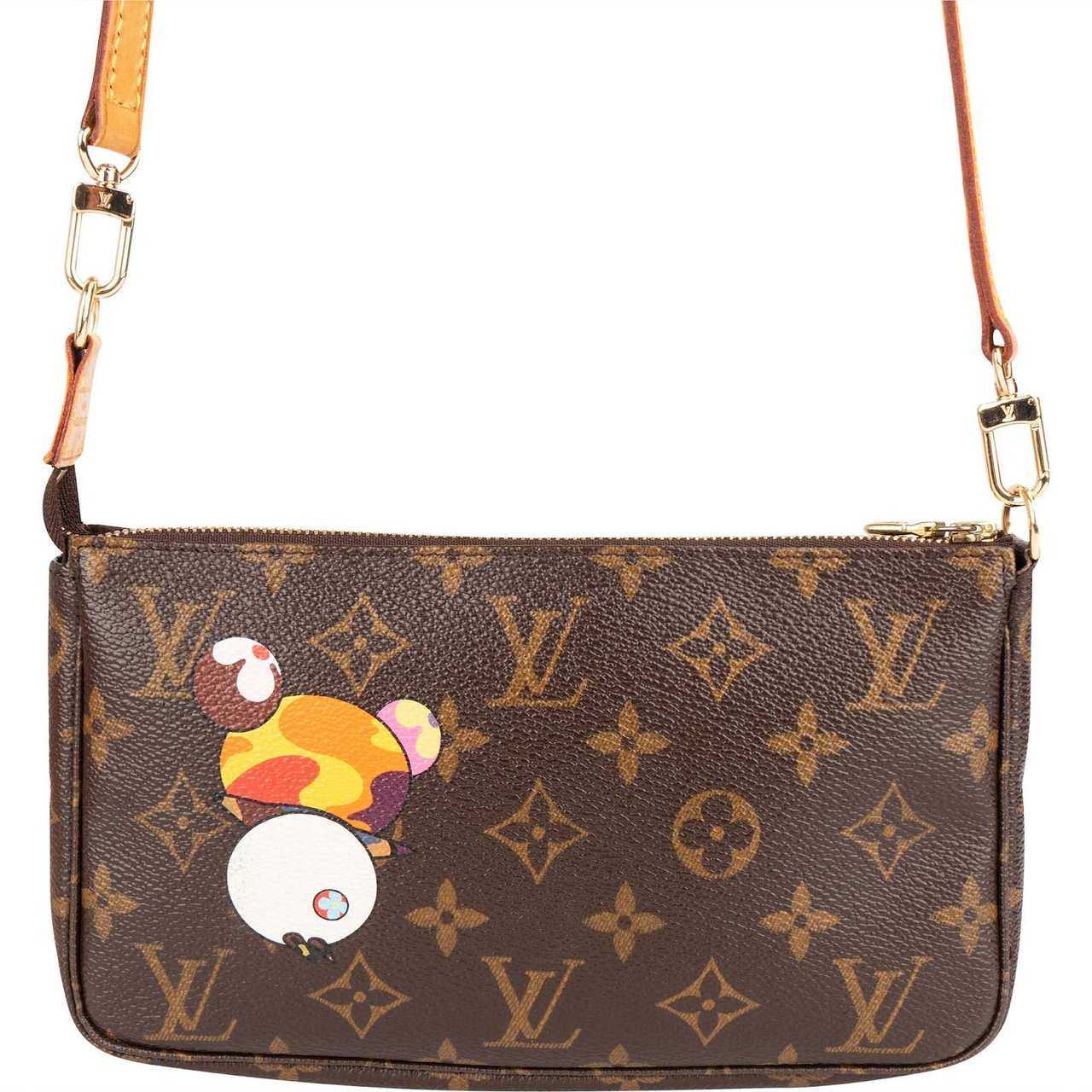 Louis Vuitton Louis Vuitton Monogram Canvas Limited Murakami Panda Pochette Accessoires Crossbody Bag Bruin