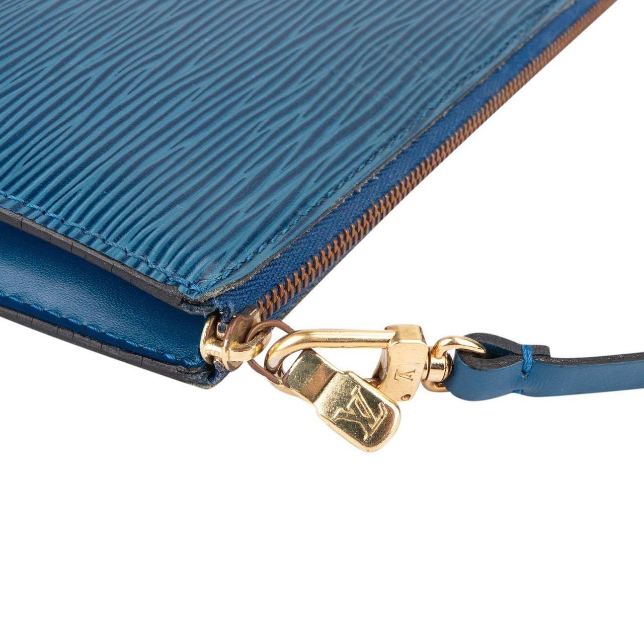 Louis Vuitton Blue Epi Leather Pochette Accessoires Handbag Blauw