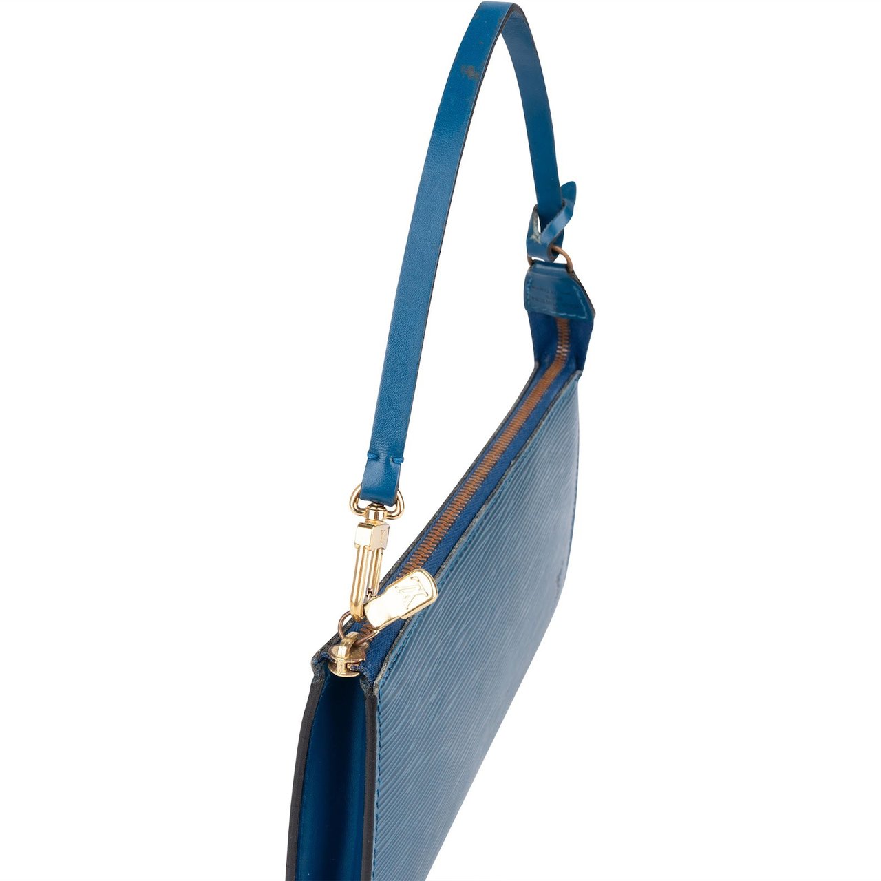 Louis Vuitton Blue Epi Leather Pochette Accessoires Handbag Blauw