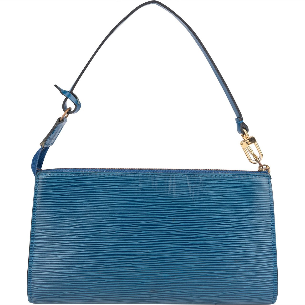 Louis Vuitton Blue Epi Leather Pochette Accessoires Handbag Blauw