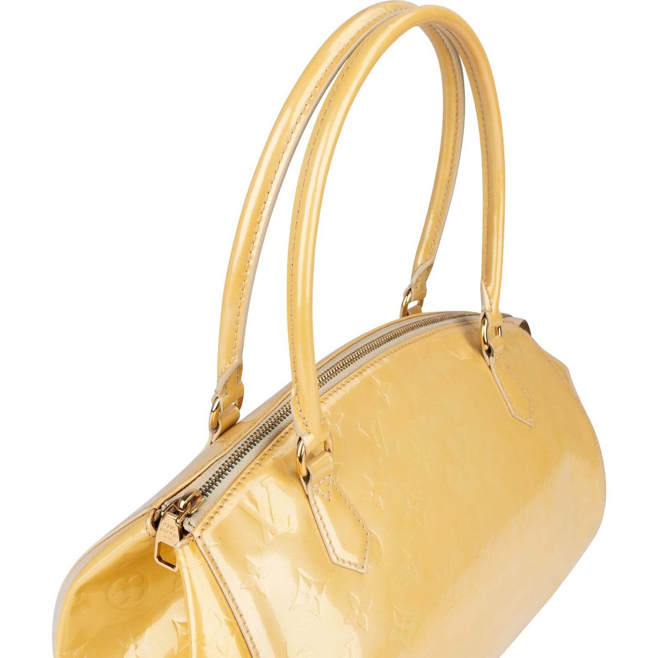 Louis Vuitton Louis Vuitton Monogram Vernis Leather Sherwood GM Handbag Geel