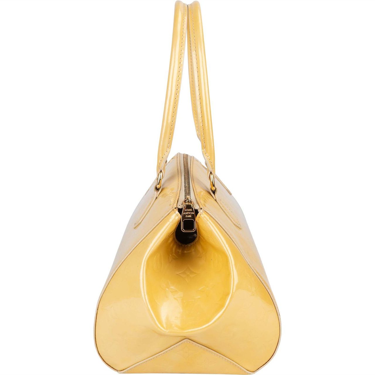 Louis Vuitton Louis Vuitton Monogram Vernis Leather Sherwood GM Handbag Geel