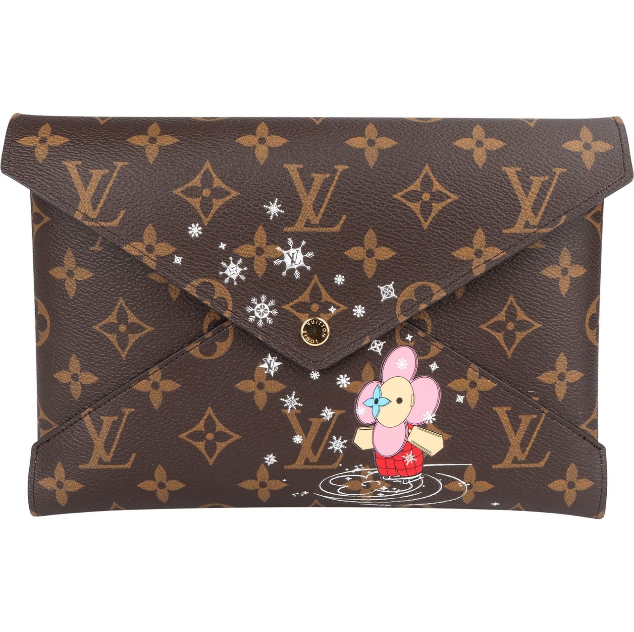 Louis Vuitton Louis Vuitton Monogram Canvas Limited Xmas Large Pochette Kirigami Clutch Bruin