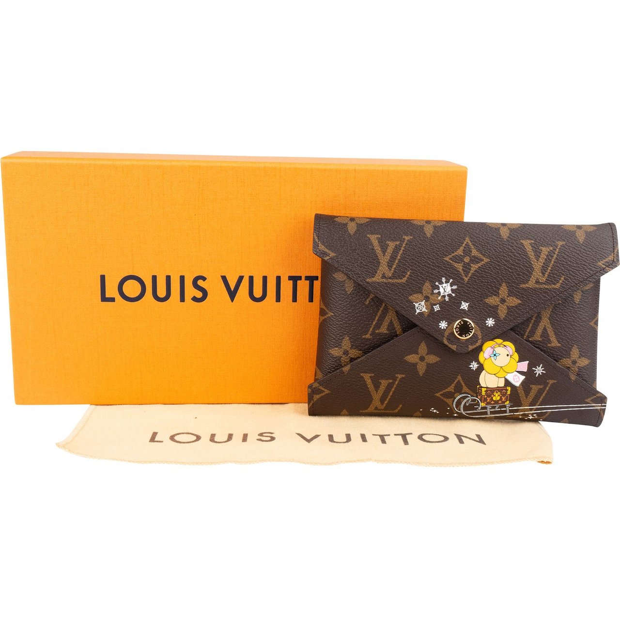 Louis Vuitton Louis Vuitton Monogram Canvas Limited Xmas Medium Pochette Kirigami Pouch Bruin