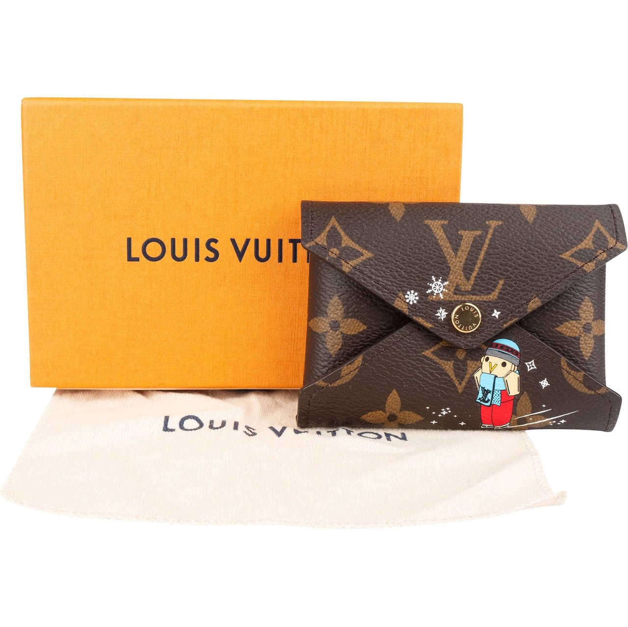 Louis Vuitton Louis Vuitton Monogram Canvas Limited Xmas Small Pochette Kirigami Etui Bruin