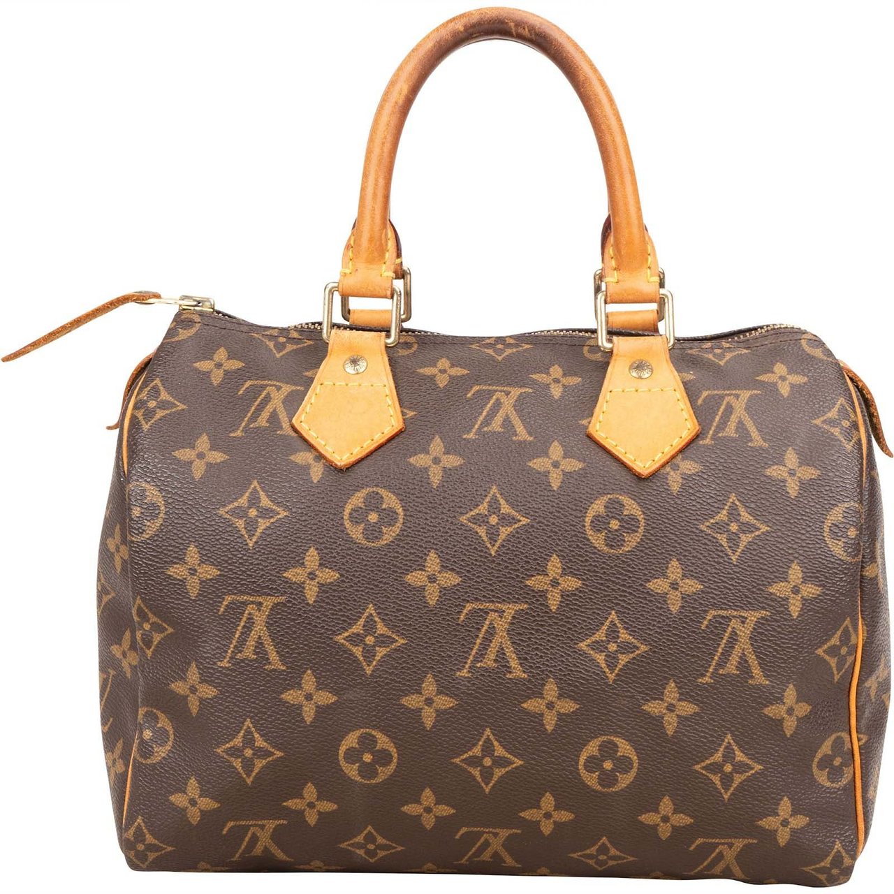 Louis Vuitton Louis Vuitton Monogram Canvas Speedy 25 Handbag Bruin