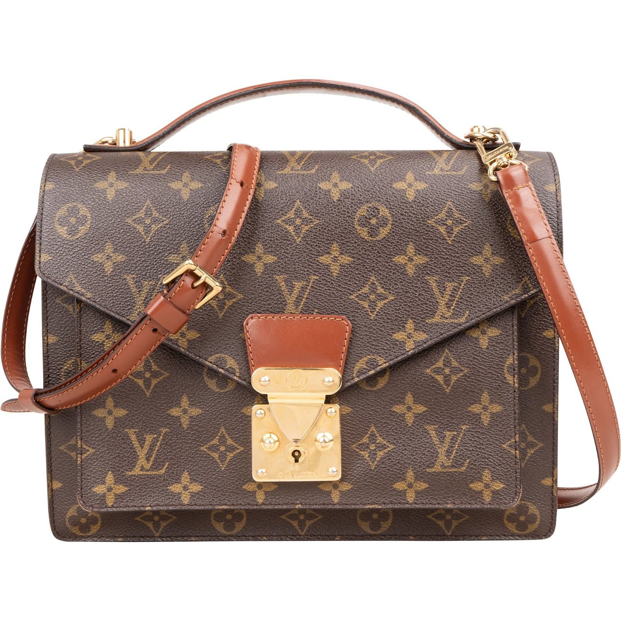 Louis Vuitton Louis Vuitton Monogram Canvas Monceau Handbag Bruin