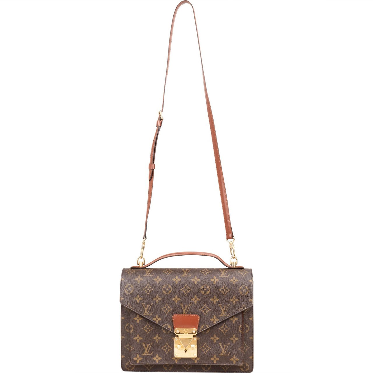 Louis Vuitton Louis Vuitton Monogram Canvas Monceau Handbag Bruin