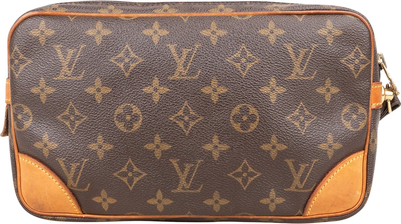 Louis Vuitton Louis Vuitton Canvas Monogram Marly Dragonne Clutch Bruin
