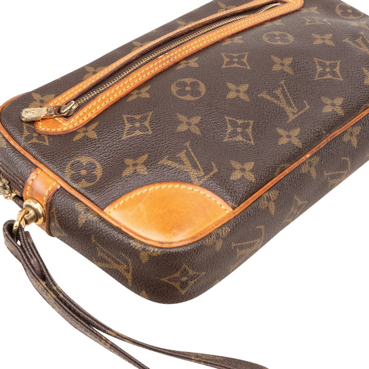 Louis Vuitton Louis Vuitton Canvas Monogram Marly Dragonne Clutch Bruin