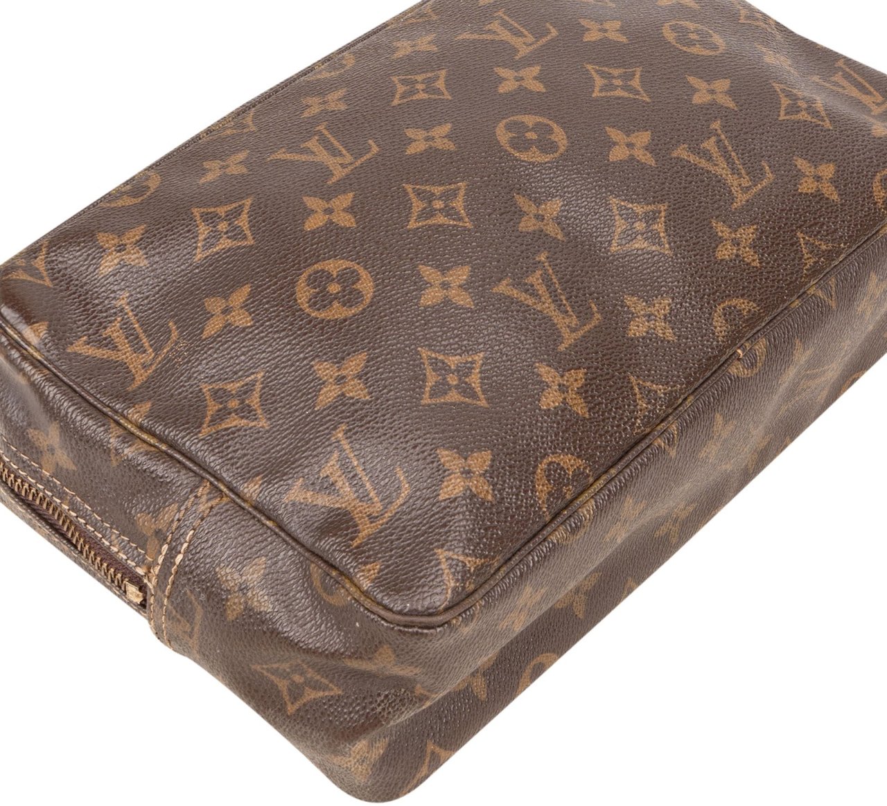 Louis Vuitton Louis Vuitton Monogram Canvas Trousse Toilette 28 Clutch Bruin