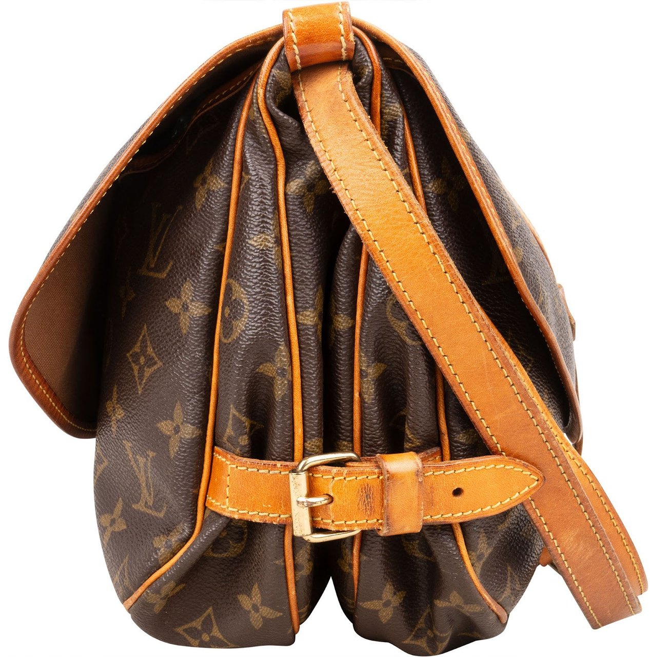 Louis Vuitton Louis Vuitton Monogram Canvas Saumur 30 Crossbody Bag Bruin