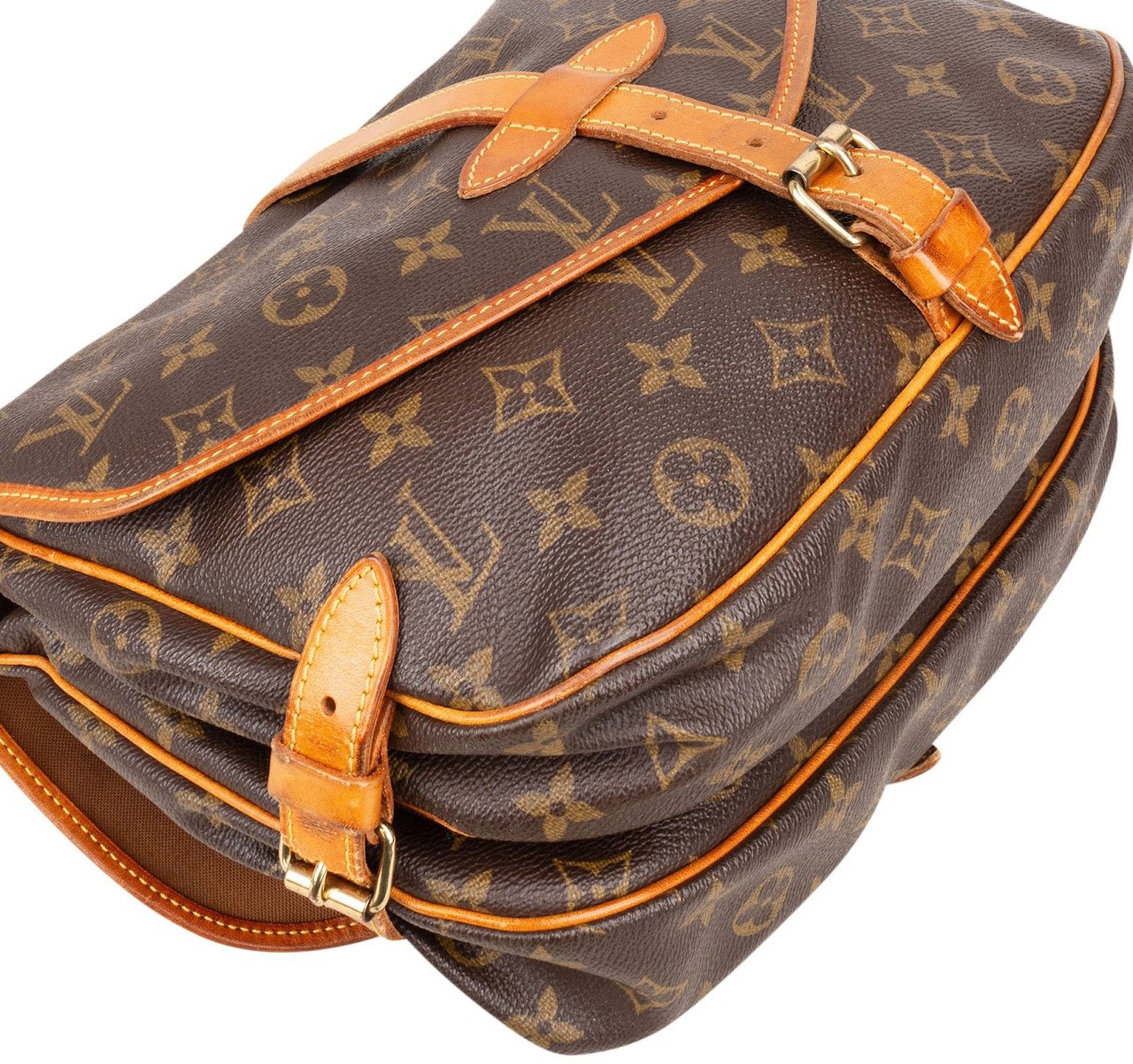 Louis Vuitton Louis Vuitton Monogram Canvas Saumur 30 Crossbody Bag Bruin