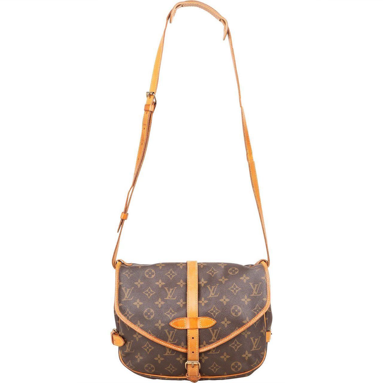 Louis Vuitton Louis Vuitton Monogram Canvas Saumur 30 Crossbody Bag Bruin
