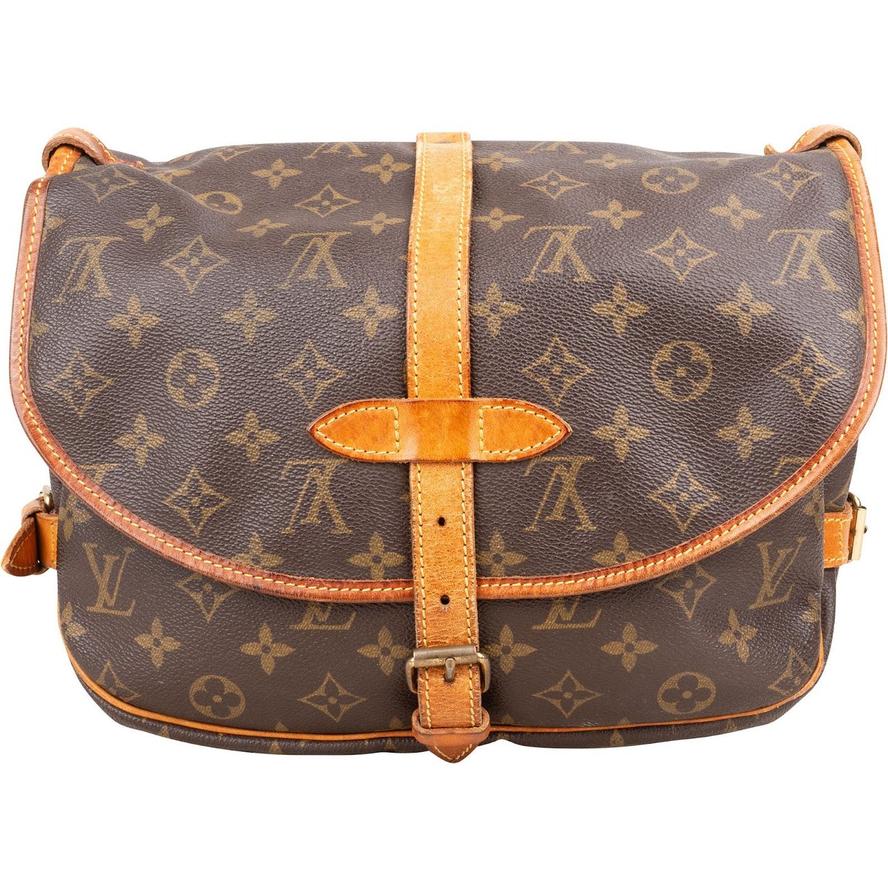 Louis Vuitton Louis Vuitton Monogram Canvas Saumur 30 Crossbody Bag Bruin