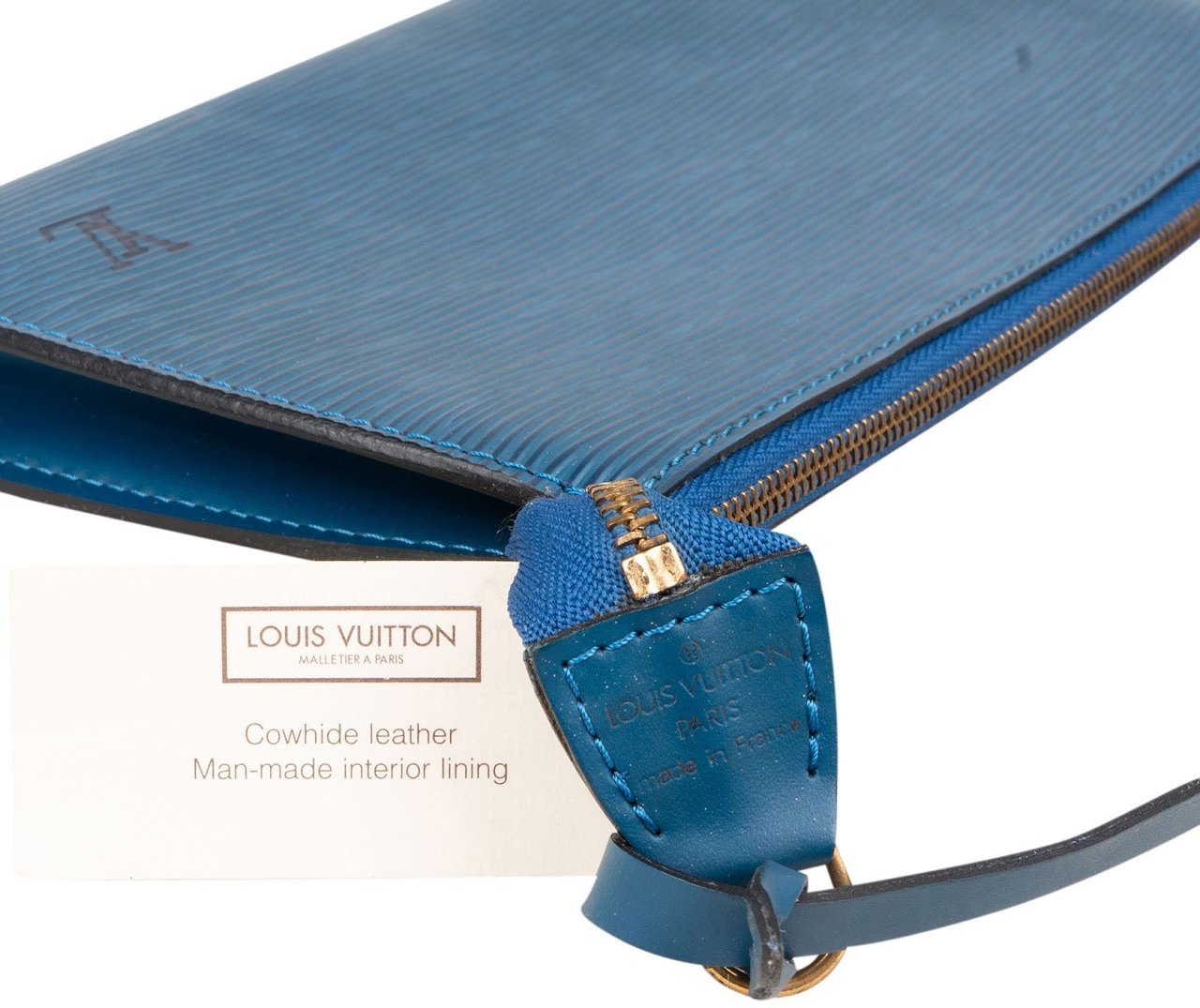 Louis Vuitton Louis Vuitton Blue Epi Leather Pochette Accessoires Handbag Blauw
