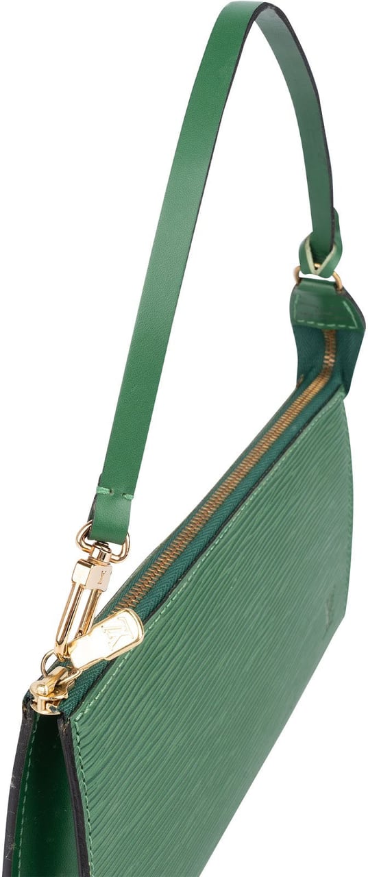 Louis Vuitton Louis Vuitton Green Epi Leather Pochette Accessoires Handbag Groen