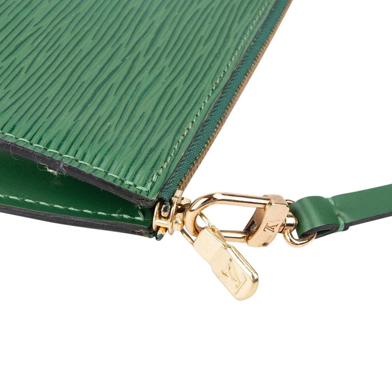 Louis Vuitton Louis Vuitton Green Epi Leather Pochette Accessoires Handbag Groen