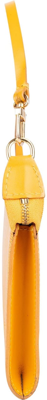 Louis Vuitton Louis Vuitton Yellow Epi Leather Pochette Accessoires Handbag Geel