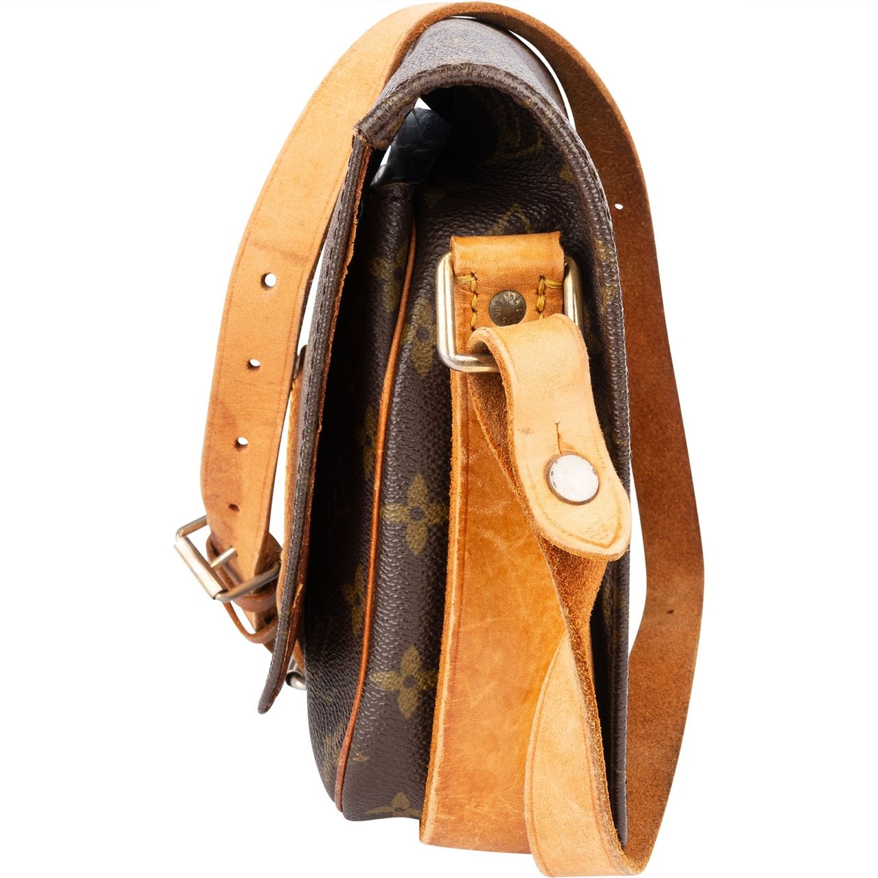 Louis Vuitton Louis Vuitton Monogram Canvas Cartouchiere MM Crossbody Bag Bruin