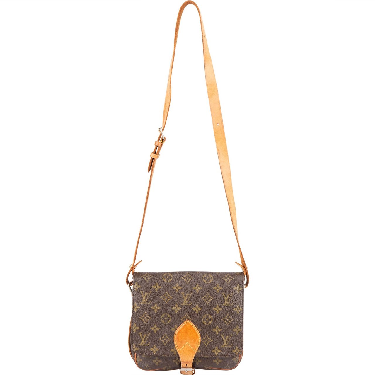 Louis Vuitton Louis Vuitton Monogram Canvas Cartouchiere MM Crossbody Bag Bruin