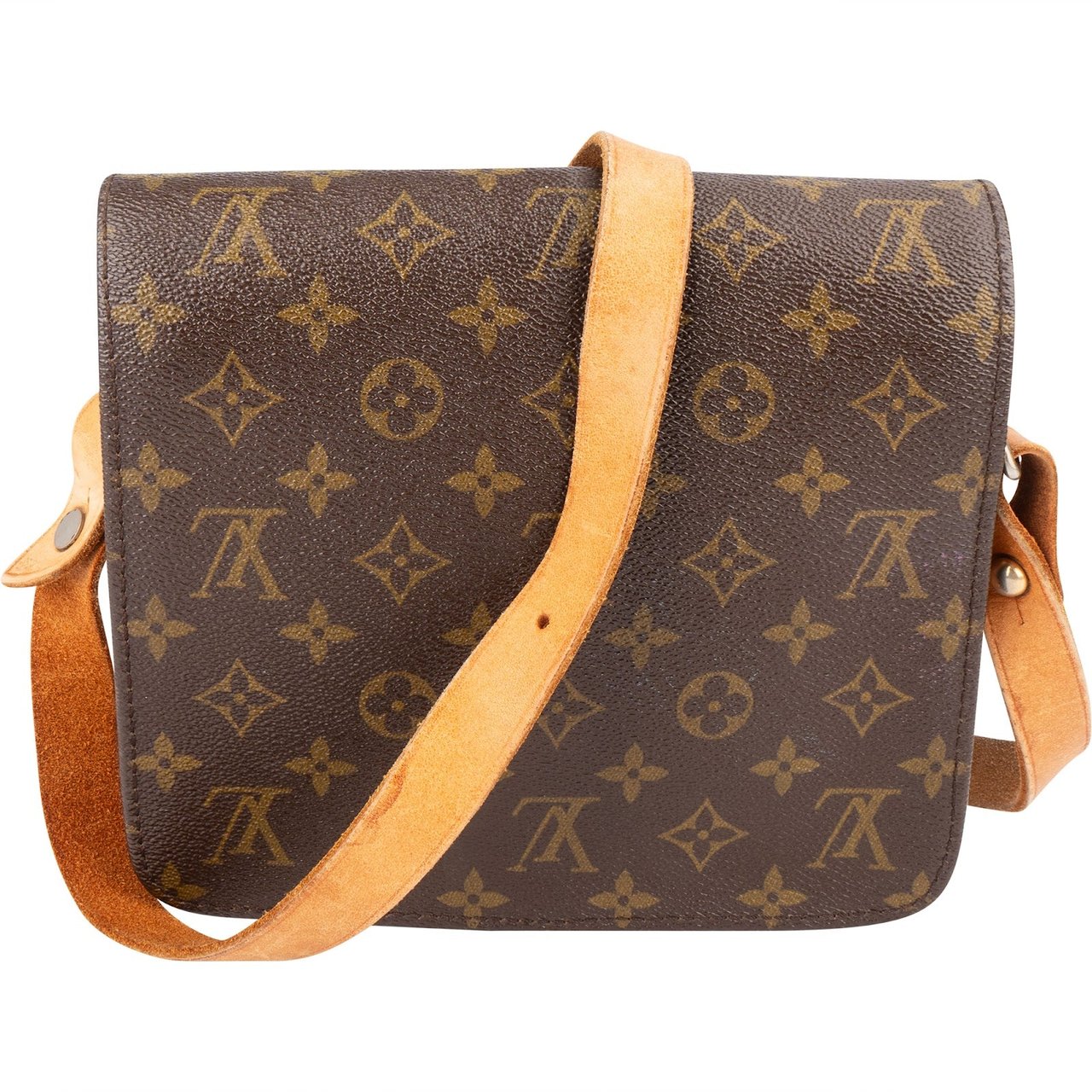 Louis Vuitton Louis Vuitton Monogram Canvas Cartouchiere MM Crossbody Bag Bruin