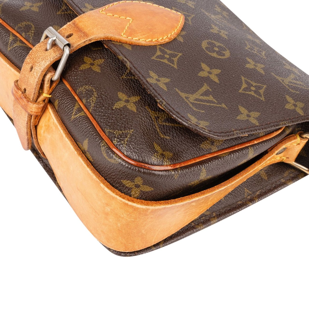 Louis Vuitton Louis Vuitton Monogram Canvas Cartouchiere MM Crossbody Bag Bruin