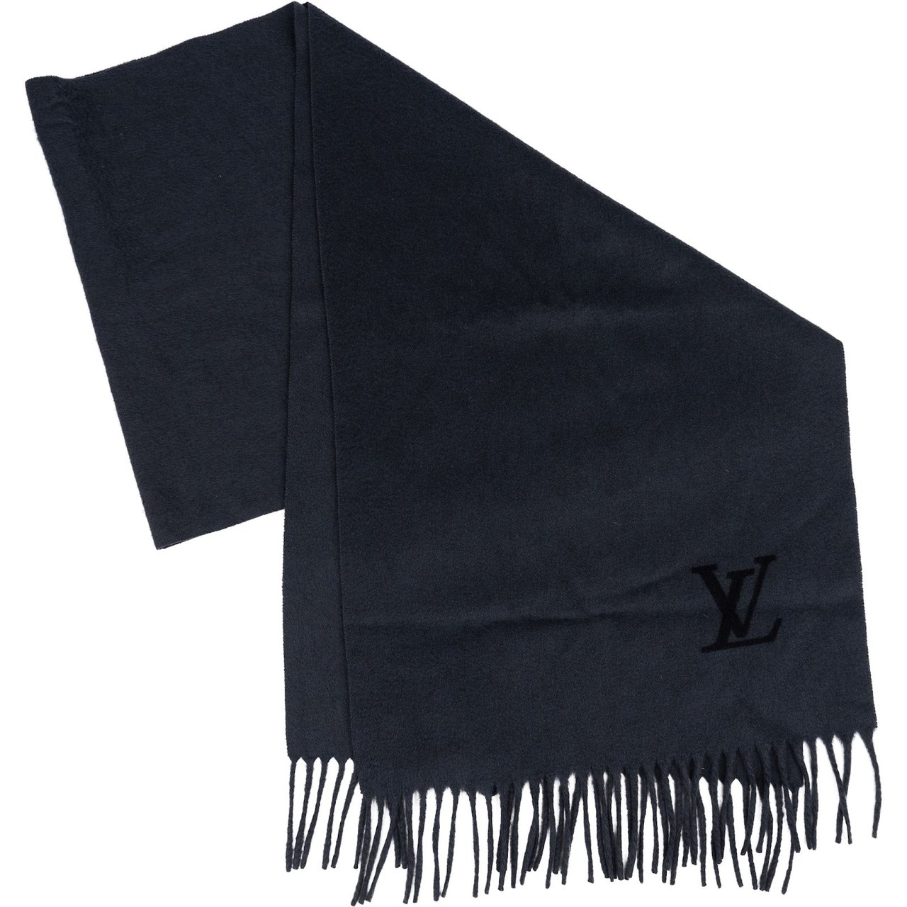 Louis Vuitton Louis Vuitton Monogram Emblem Classic Schal Scarf Navy