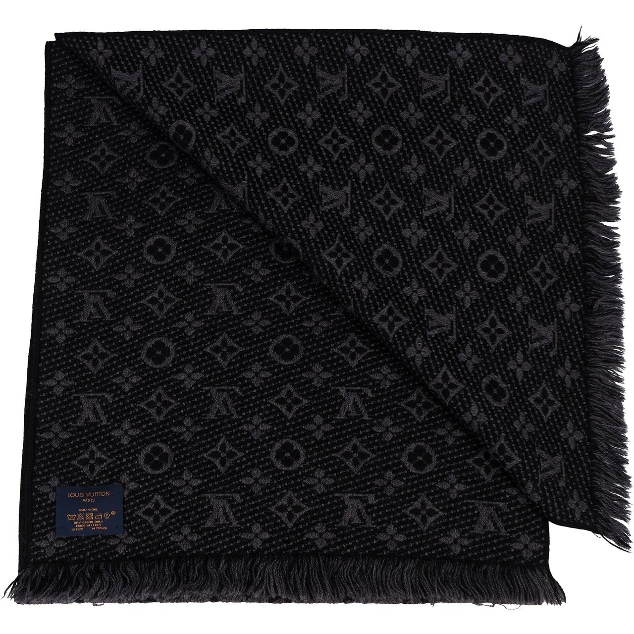 Louis Vuitton Louis Vuitton Monogram Logomania Tuch Scarf Zwart