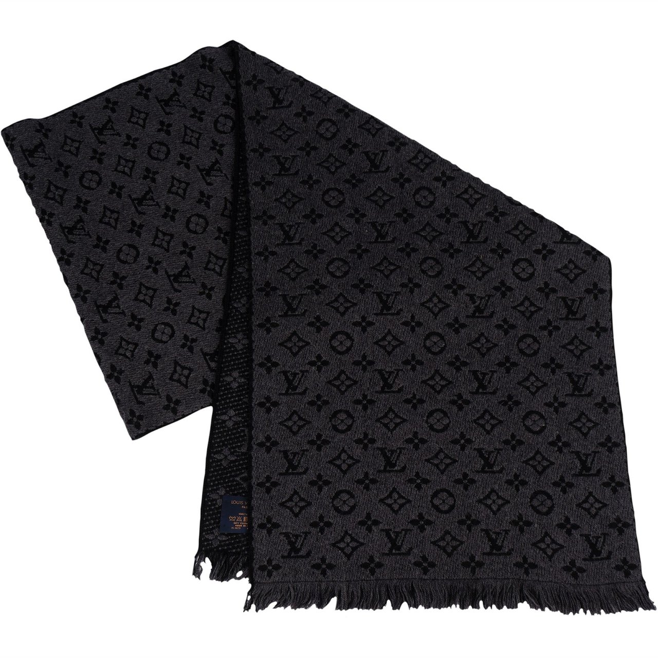 Louis Vuitton Louis Vuitton Monogram Logomania Tuch Scarf Zwart