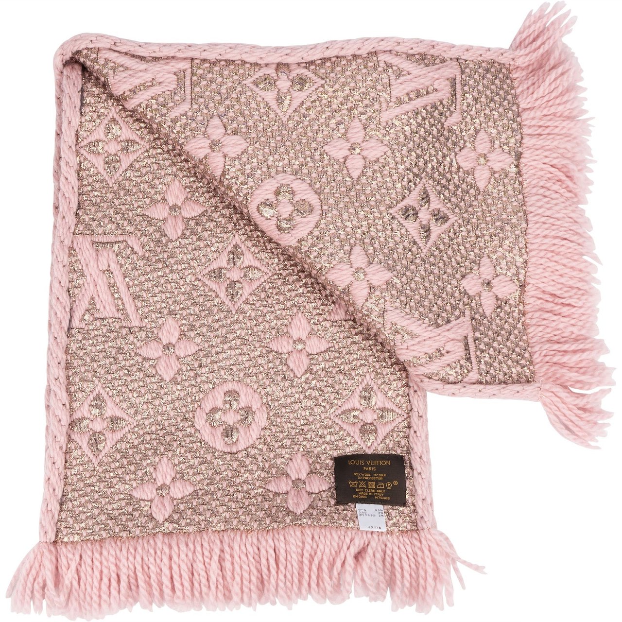 Louis Vuitton Louis Vuitton Wool Monogram Logomania Shine Schal Scarf Rood