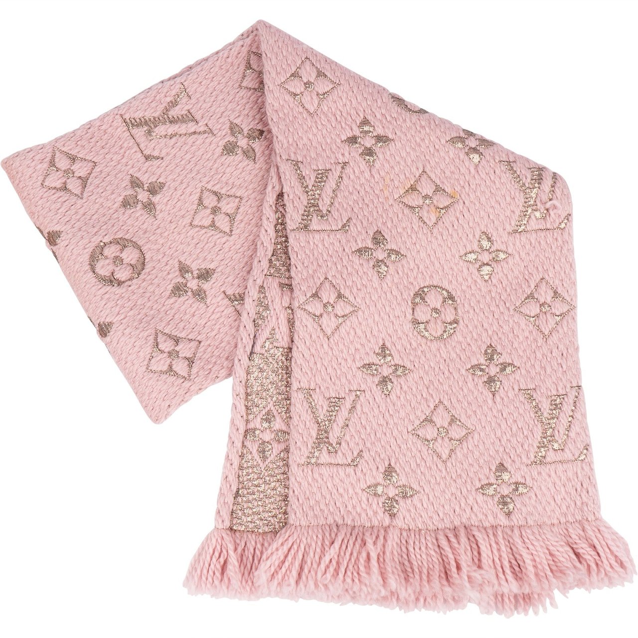 Louis Vuitton Louis Vuitton Wool Monogram Logomania Shine Schal Scarf Rood