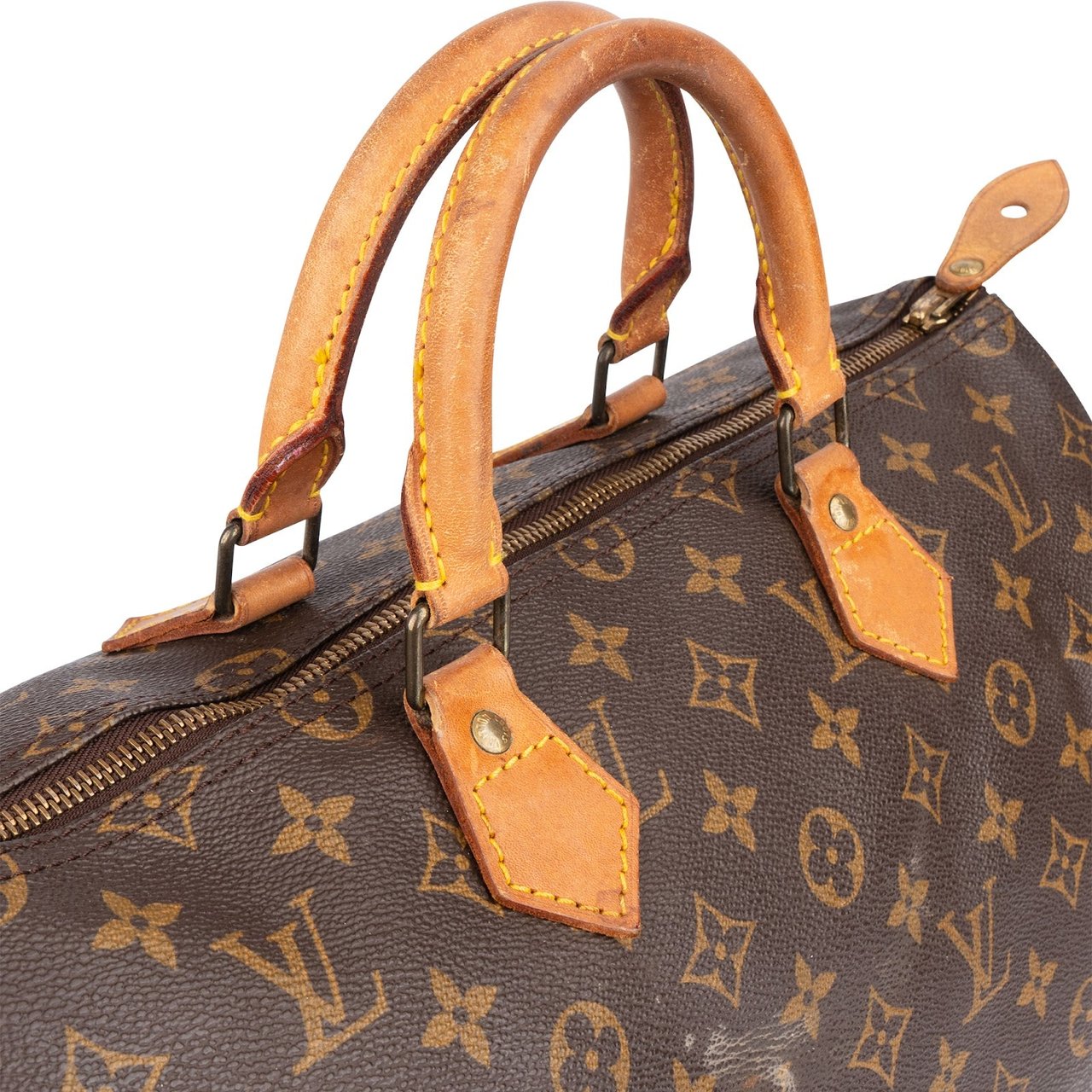Louis Vuitton Louis Vuitton Monogram Canvas Speedy 35 Handbag Bruin
