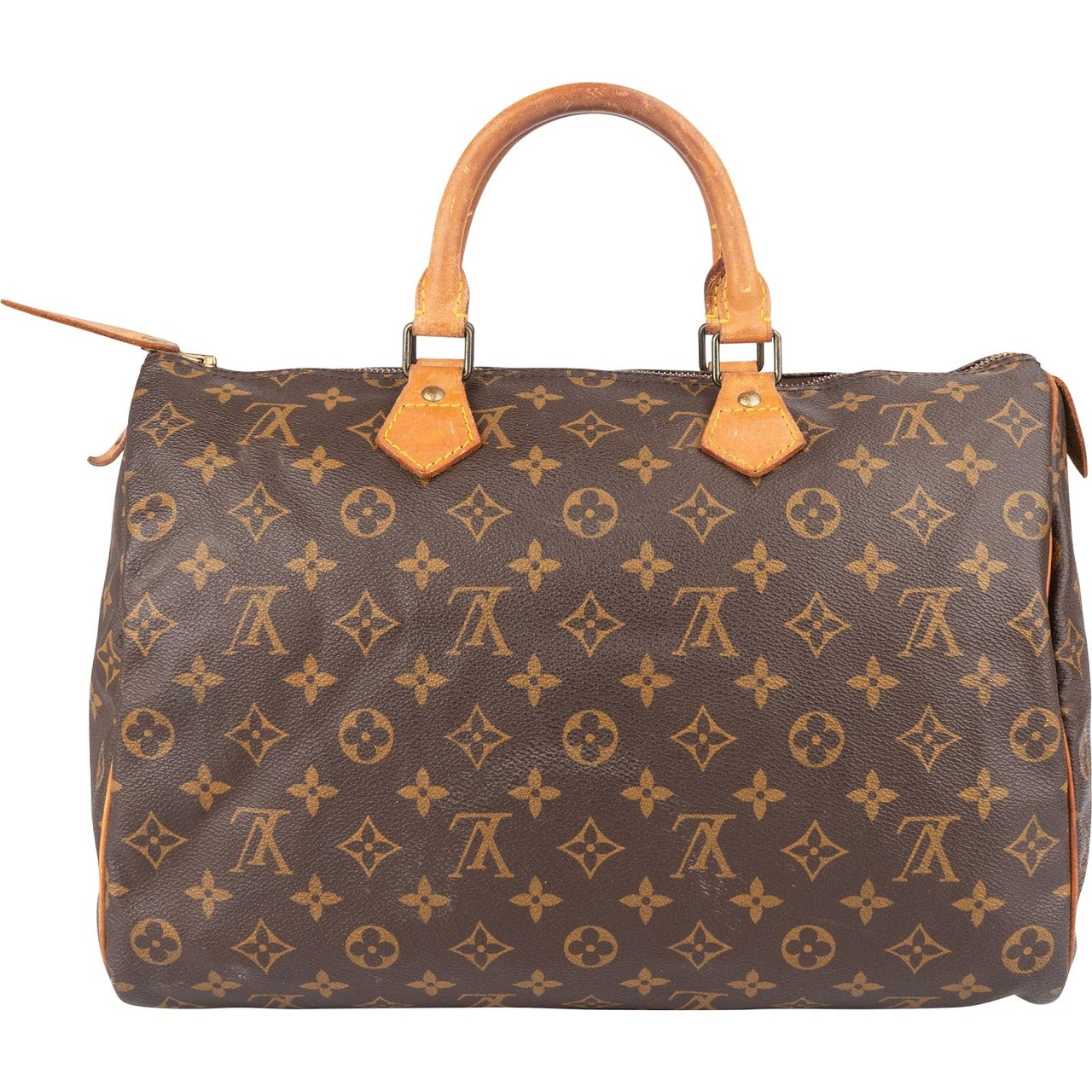 Louis Vuitton Louis Vuitton Monogram Canvas Speedy 35 Handbag Bruin