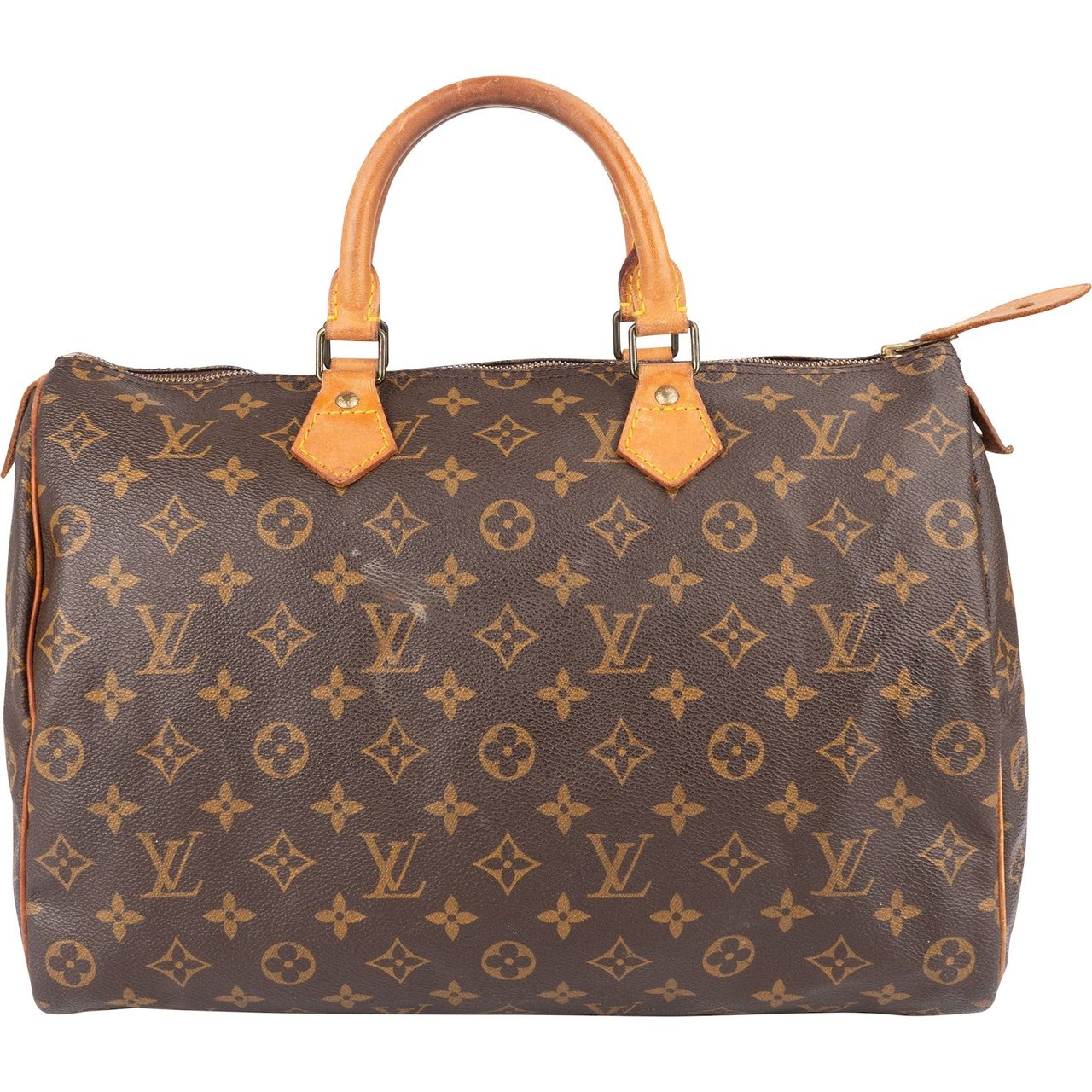Louis Vuitton Louis Vuitton Monogram Canvas Speedy 35 Handbag Bruin