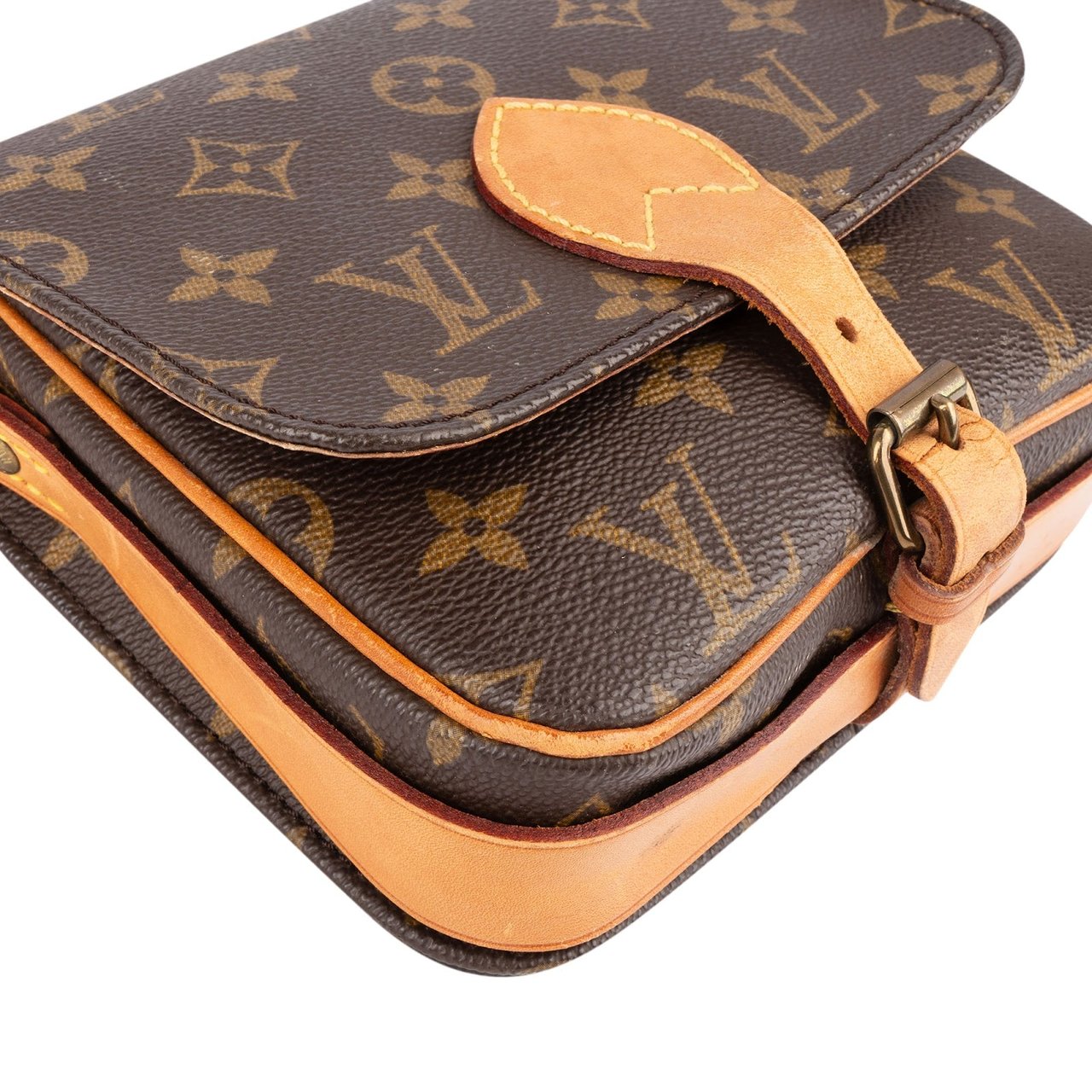Louis Vuitton Louis Vuitton Monogram Canvas Cartouchiere PM Crossbody Bag Bruin