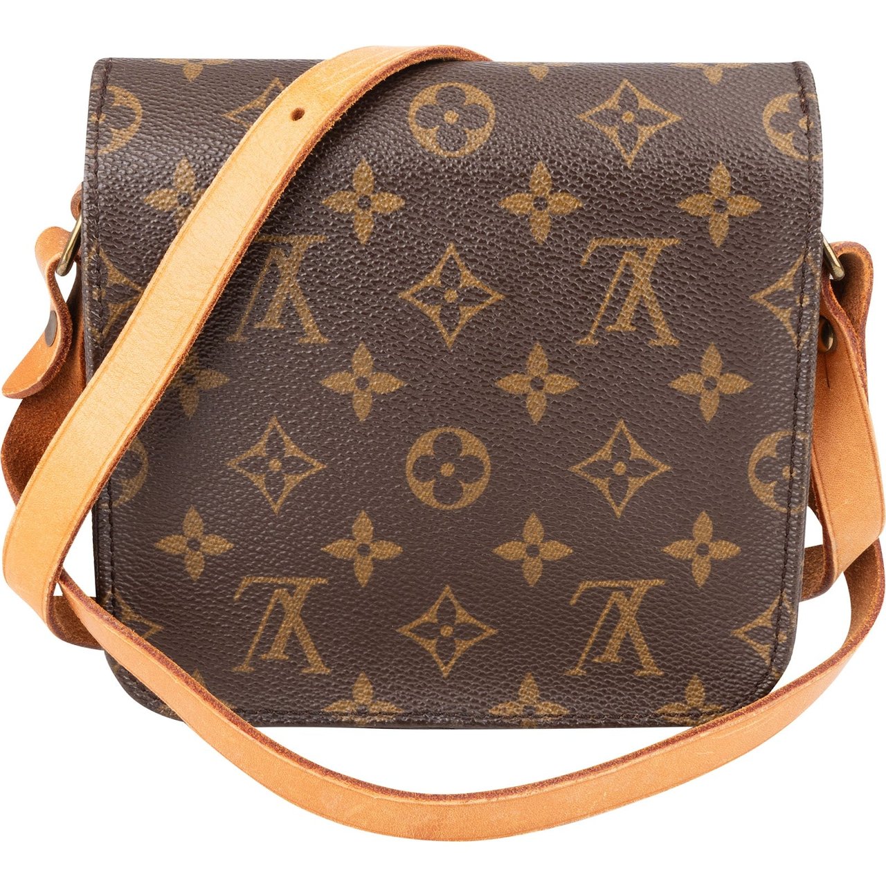 Louis Vuitton Louis Vuitton Monogram Canvas Cartouchiere PM Crossbody Bag Bruin