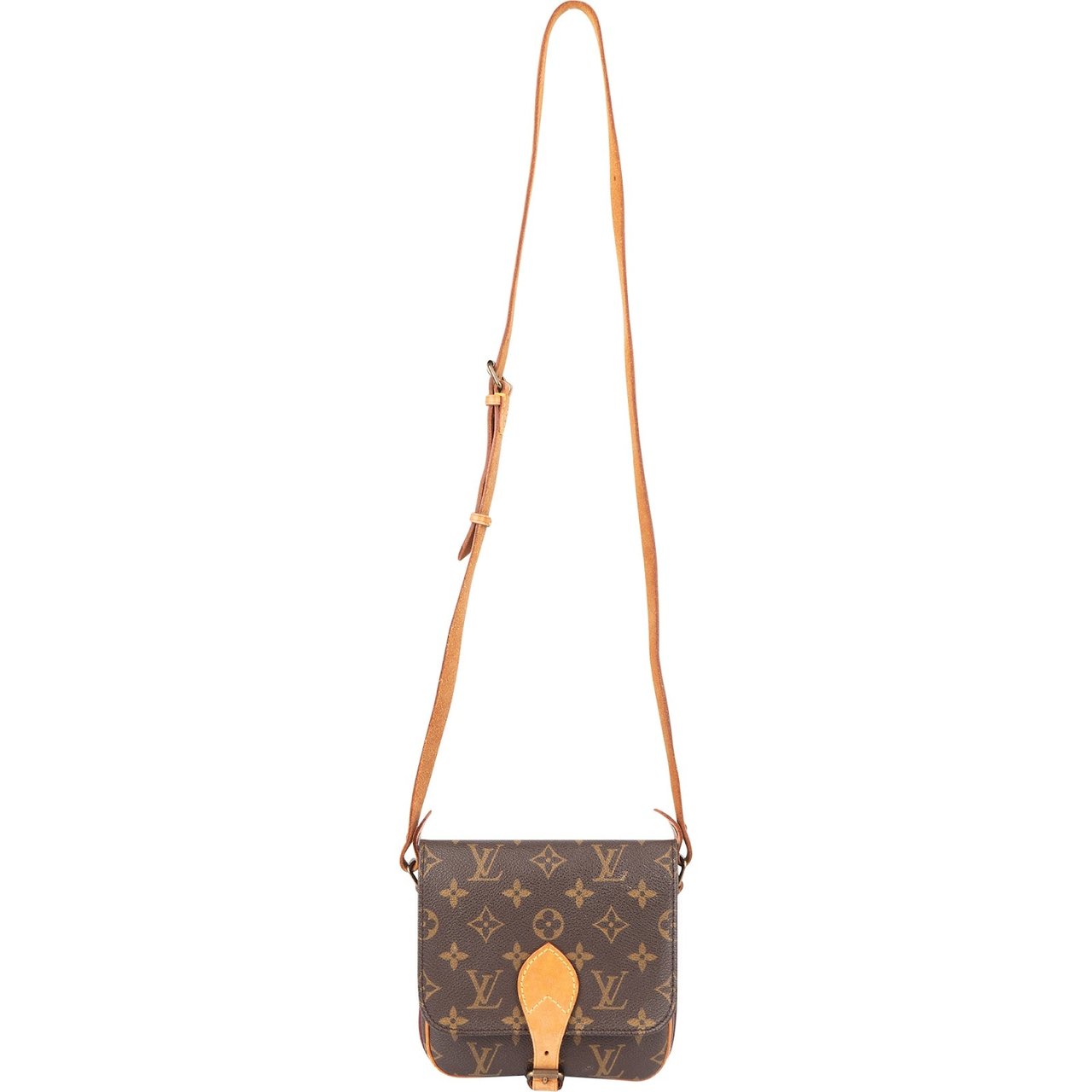 Louis Vuitton Louis Vuitton Monogram Canvas Cartouchiere PM Crossbody Bag Bruin