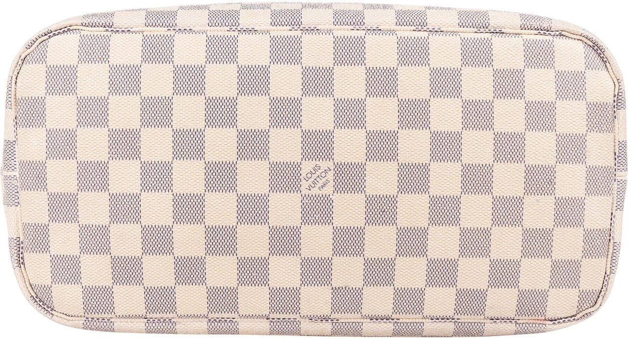 Louis Vuitton Monogram Damier Azur Canvas Neverfull MM Shoulder Bag Divers