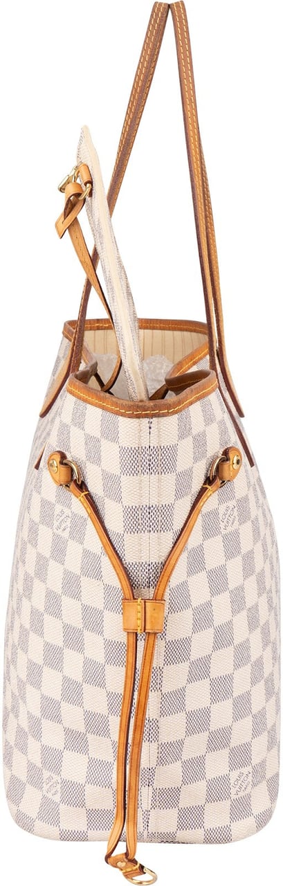 Louis Vuitton Monogram Damier Azur Canvas Neverfull MM Shoulder Bag Divers