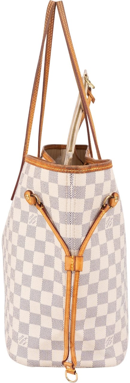 Louis Vuitton Monogram Damier Azur Canvas Neverfull MM Shoulder Bag Divers