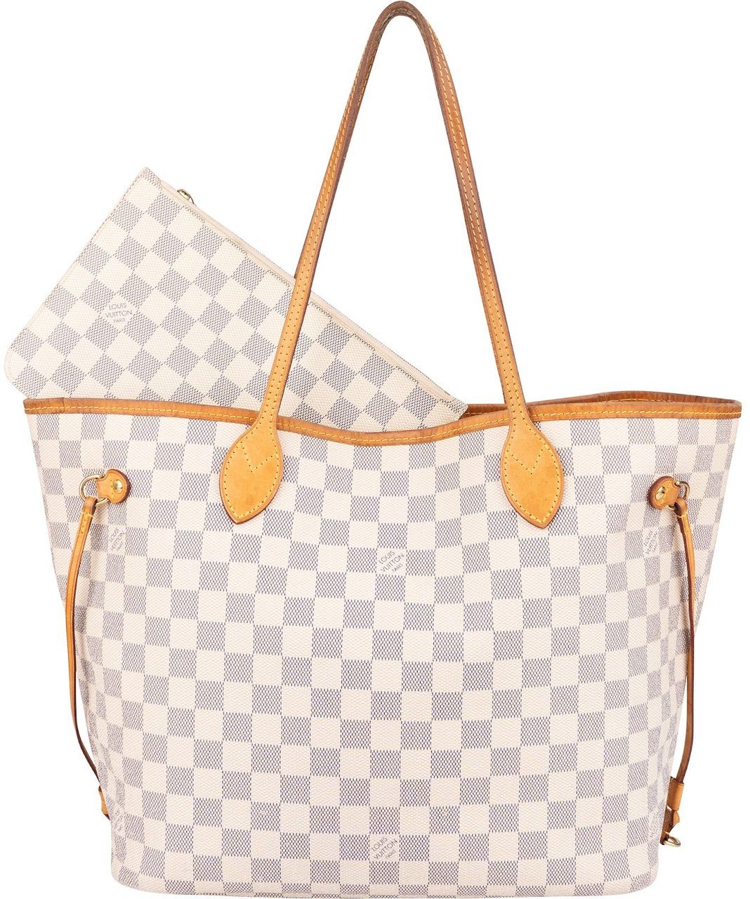 Louis Vuitton Monogram Damier Azur Canvas Neverfull MM Shoulder Bag Divers